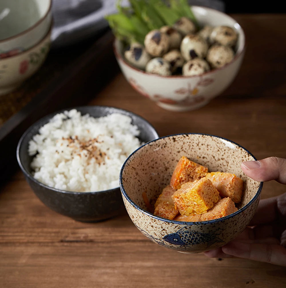5 Inch Ceramic Rice Bowl – Microwave Safe Cereal & Soup Bowl