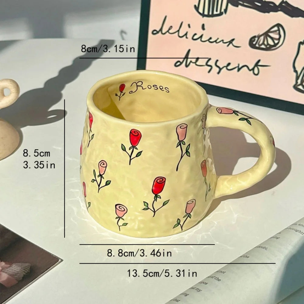Handmade 380ml Ceramic Coffee Mug – Tea, Hot Chocolate & Breakfast Cup