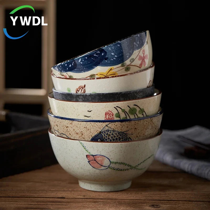 5 Inch Ceramic Rice Bowl – Microwave Safe Cereal & Soup Bowl