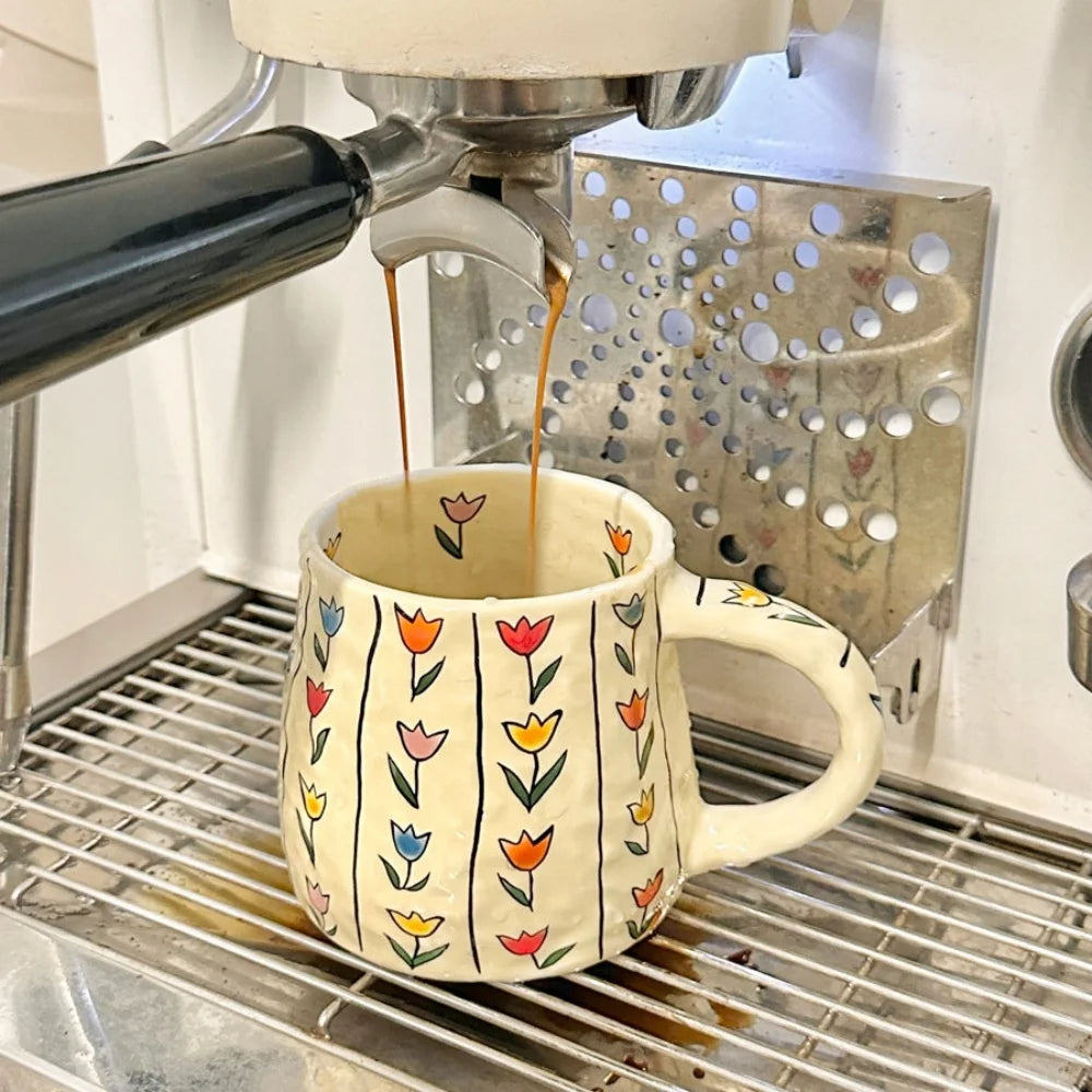 Handmade 380ml Ceramic Coffee Mug – Tea, Hot Chocolate & Breakfast Cup