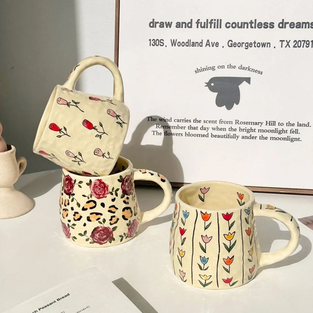 Handmade 380ml Ceramic Coffee Mug – Tea, Hot Chocolate & Breakfast Cup