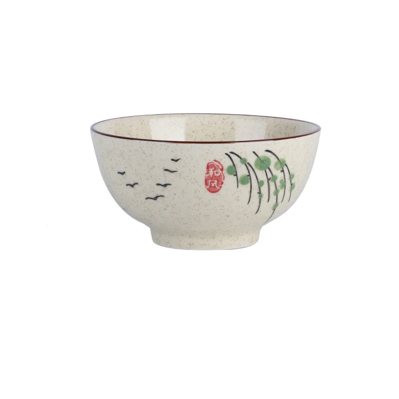 5 Inch Ceramic Rice Bowl – Microwave Safe Cereal & Soup Bowl