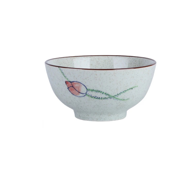 5 Inch Ceramic Rice Bowl – Microwave Safe Cereal & Soup Bowl