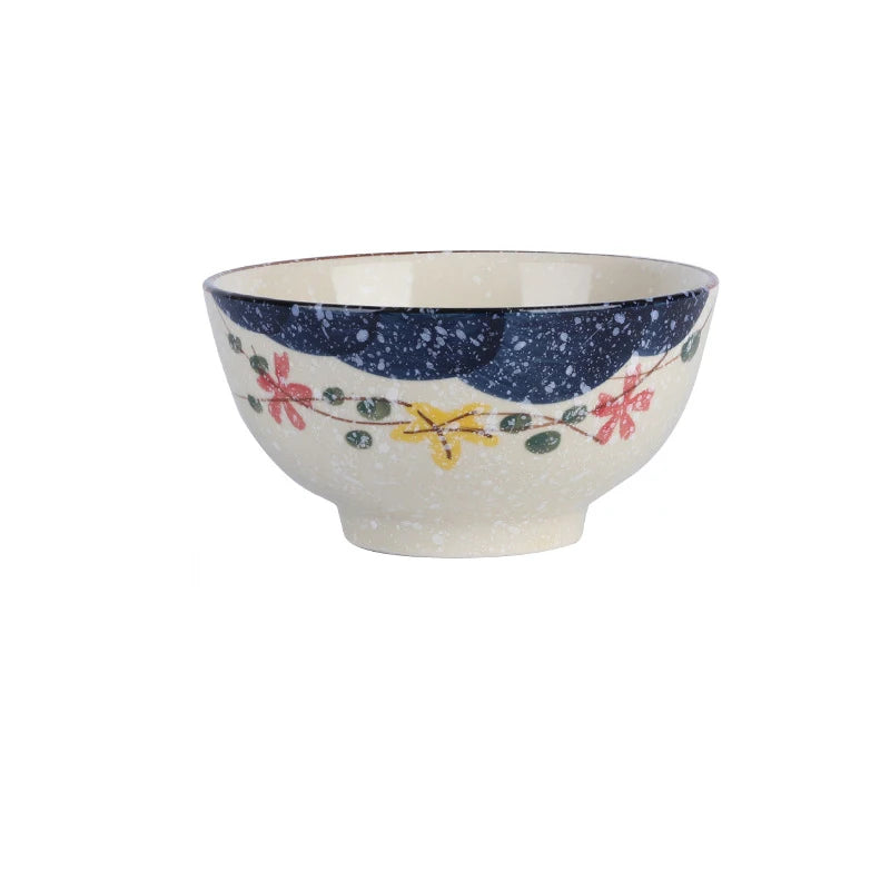 5 Inch Ceramic Rice Bowl – Microwave Safe Cereal & Soup Bowl