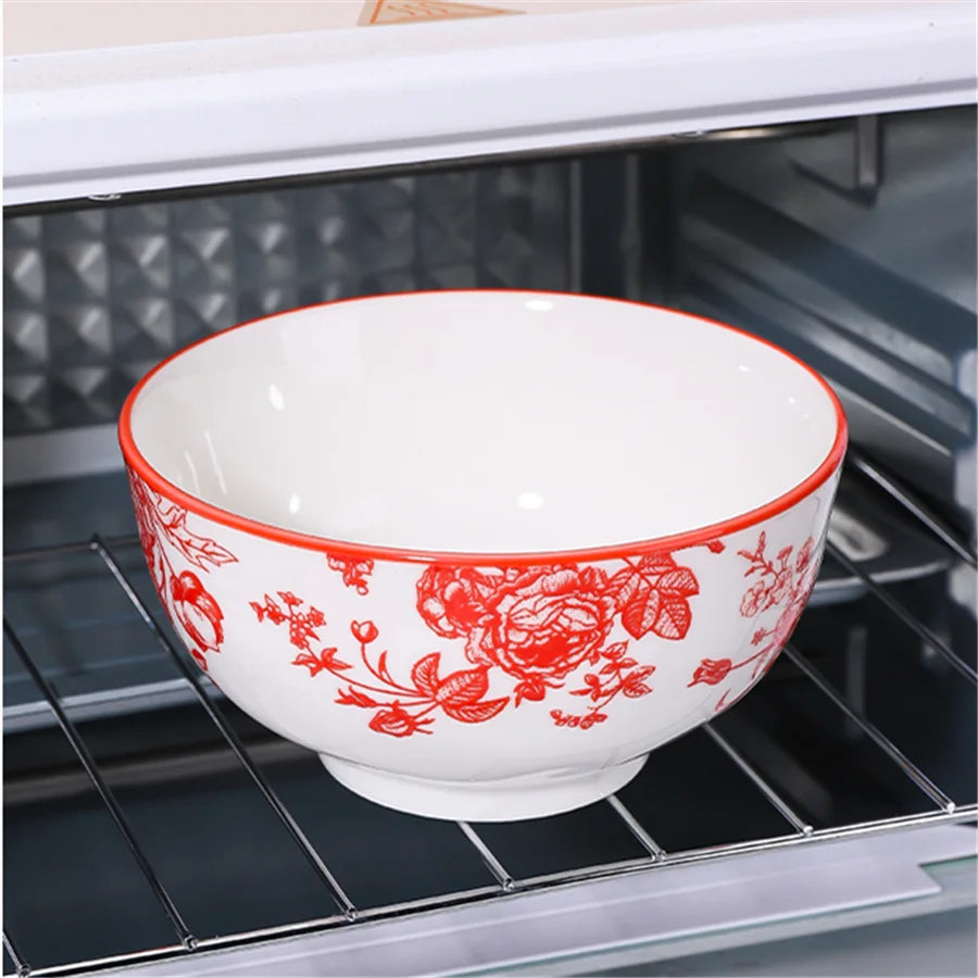 3PCS 4.5-Inch Ceramic Rice Bowls - Microwave Safe