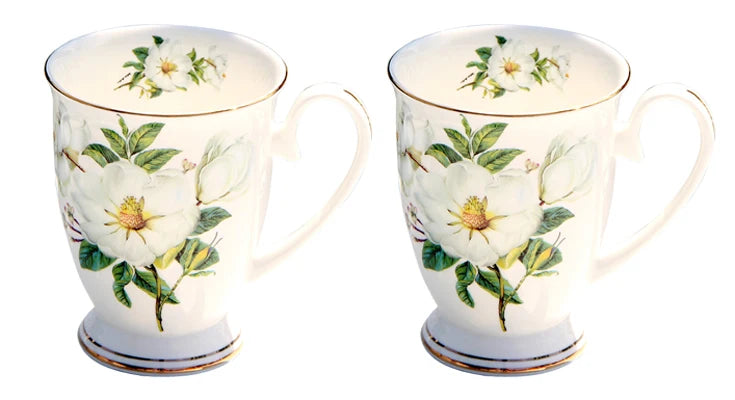 300ML Vintage Floral Porcelain Coffee Mug