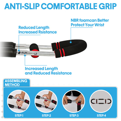 MANDYLINE Arm Twister Trainer 66–110LB Chest Expander Strength Bar