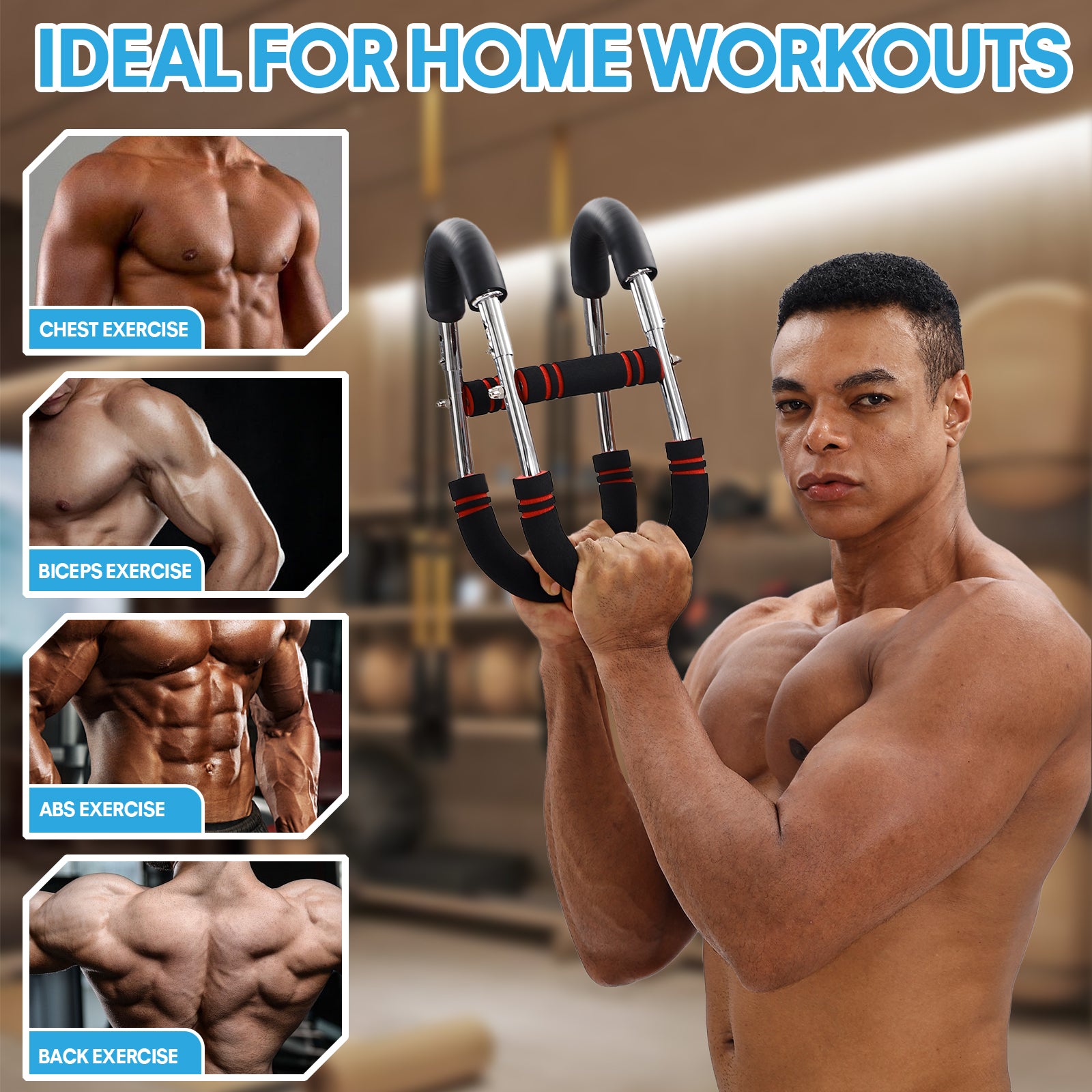 MANDYLINE Arm Twister Trainer 66–110LB Chest Expander Strength Bar