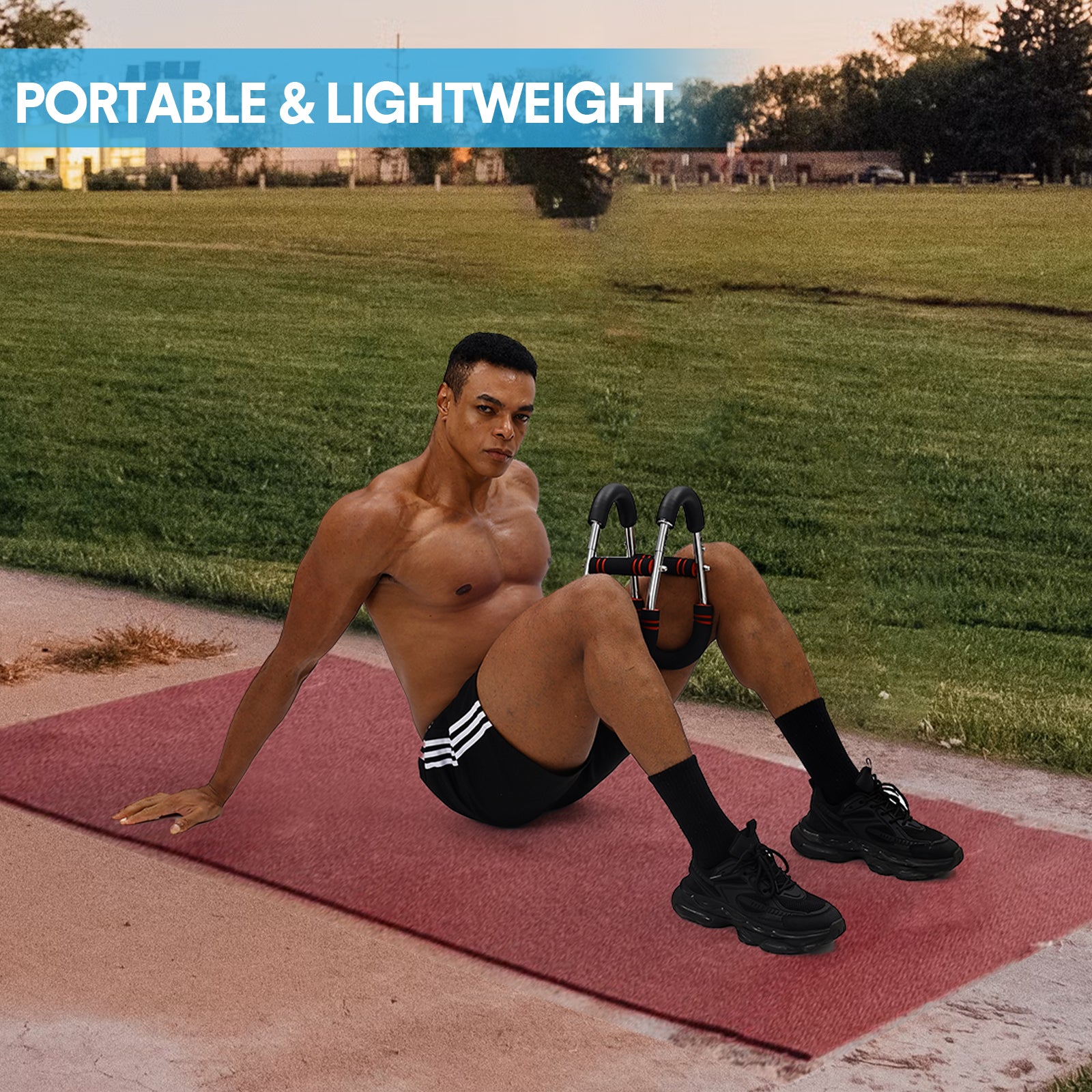 MANDYLINE Arm Twister Trainer 66–110LB Chest Expander Strength Bar