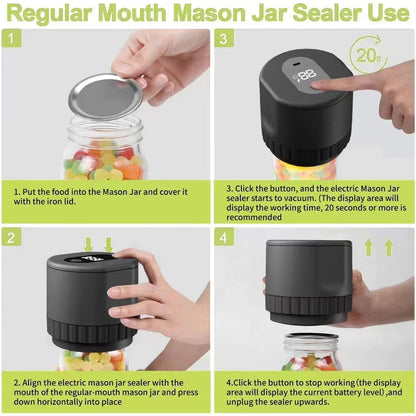 Electric Mason Jar Vacuum Sealer