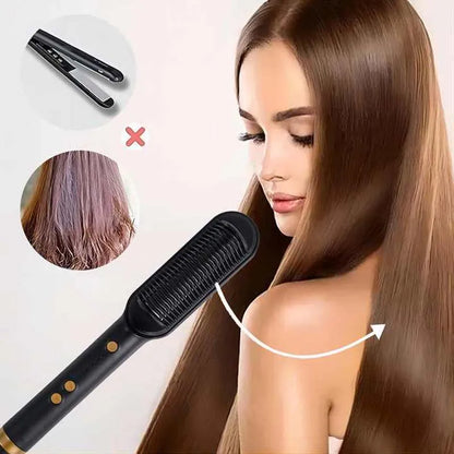 2-in-1 Negative Ion Hair Straightener Comb