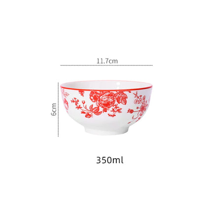 3PCS 4.5-Inch Ceramic Rice Bowls - Microwave Safe