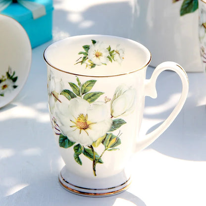 300ML Vintage Floral Porcelain Coffee Mug