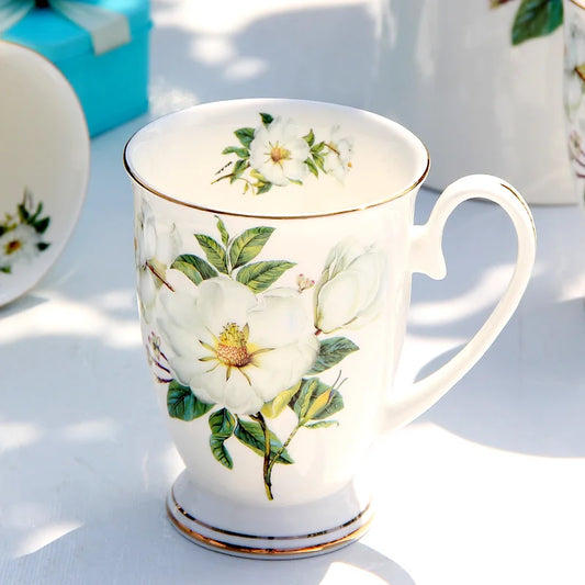 300ML Vintage Floral Porcelain Coffee Mug