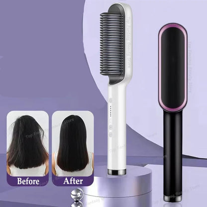 2-in-1 Negative Ion Hair Straightener Comb