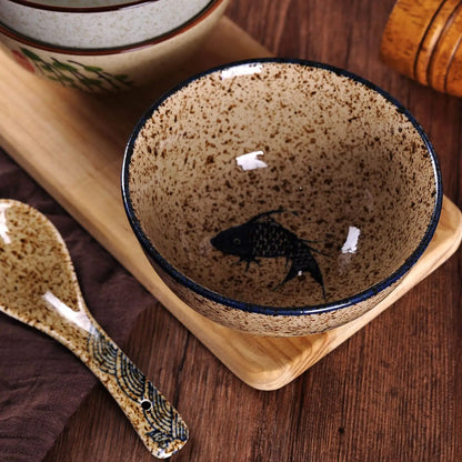 5 Inch Ceramic Rice Bowl – Microwave Safe Cereal & Soup Bowl